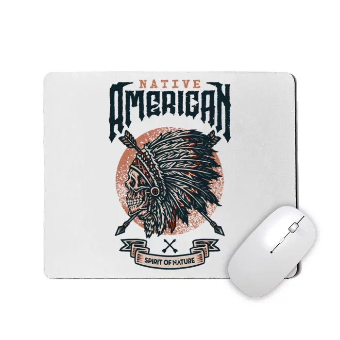 Native American Indian Chief Skull Mousepad