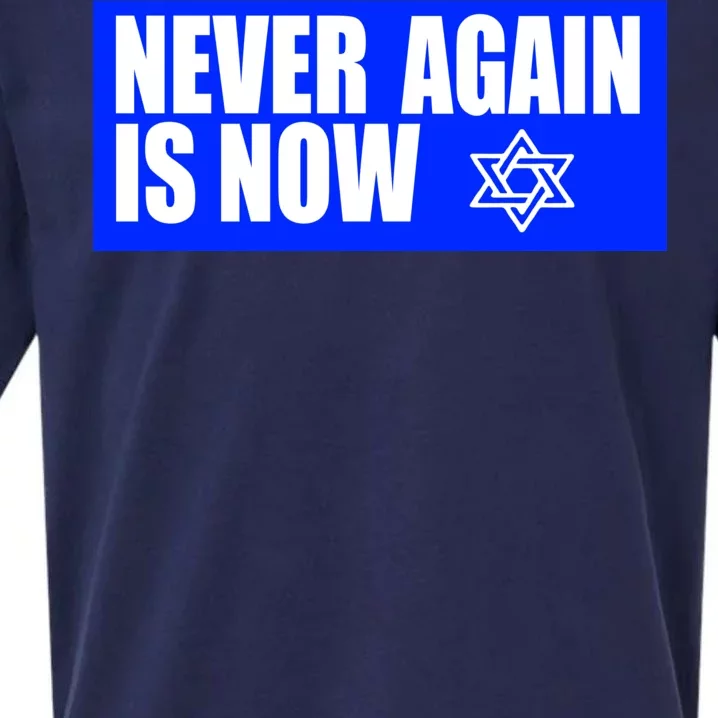 Never Again Is Now Jewish Israel Pride Am Yisrael Chai Sueded Cloud Jersey T-Shirt