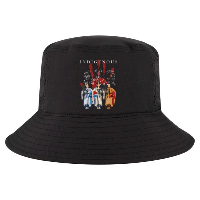 Native American Indigenous Red Hand Indian Blood Themed Cool Comfort Performance Bucket Hat