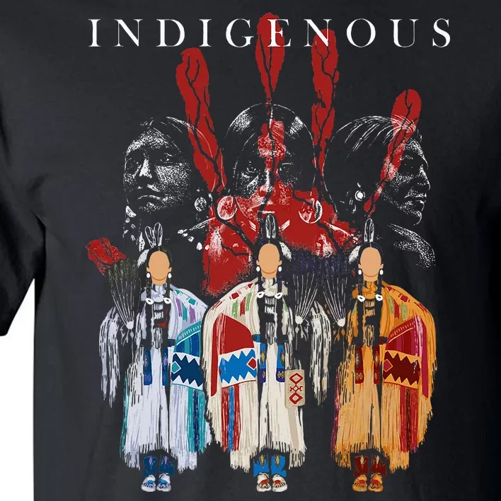 Native American Indigenous Red Hand Indian Blood Themed Tall T-Shirt