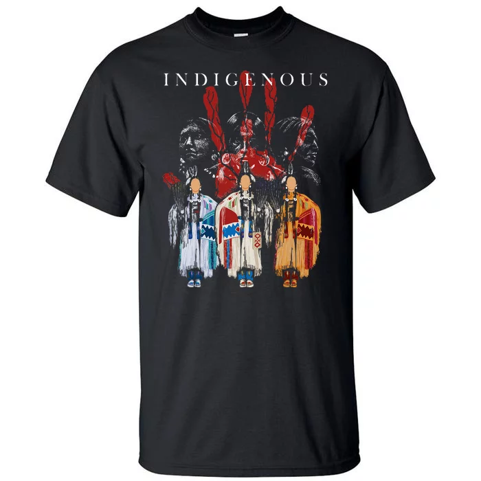 Native American Indigenous Red Hand Indian Blood Themed Tall T-Shirt