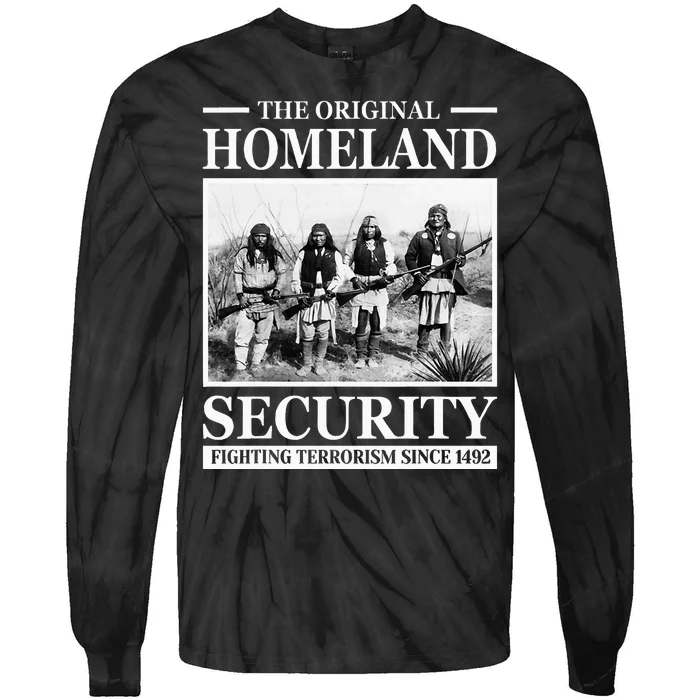 Native American Indian Heritage Original Homeland Security Tie-Dye Long Sleeve Shirt