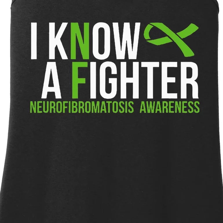 Neurofibromatosis Awareness I Know A Fighter Ladies Essential Tank