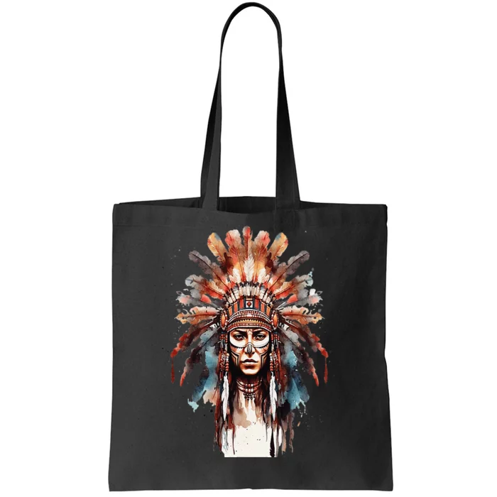 Native American Indian Headpiece feathers Tote Bag