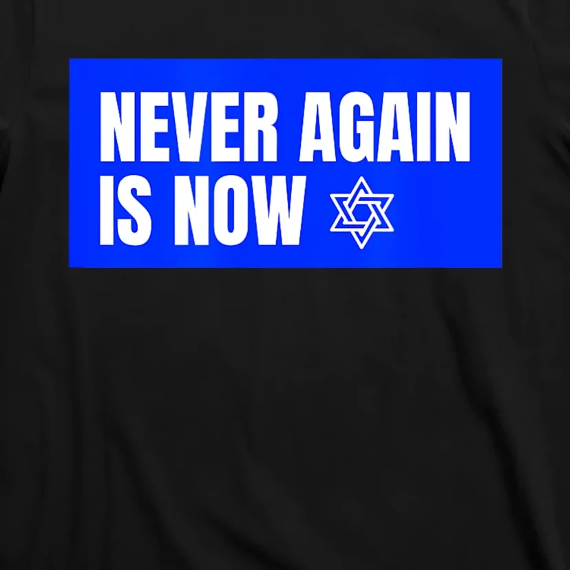 Never Again Is Now Jewish Israel Pride Am Yisrael Chai T-Shirt