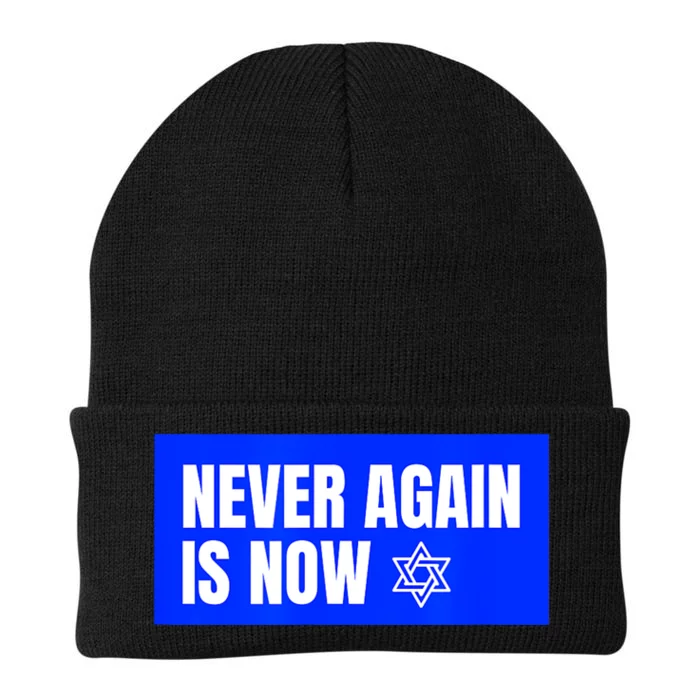 Never Again Is Now Jewish Israel Pride Am Yisrael Chai Knit Cap Winter Beanie