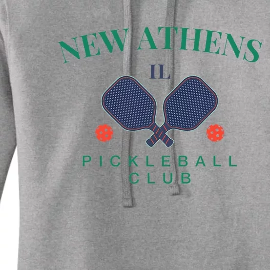 New Athens Il Pickleball Club For Paddle Players Women's Pullover Hoodie