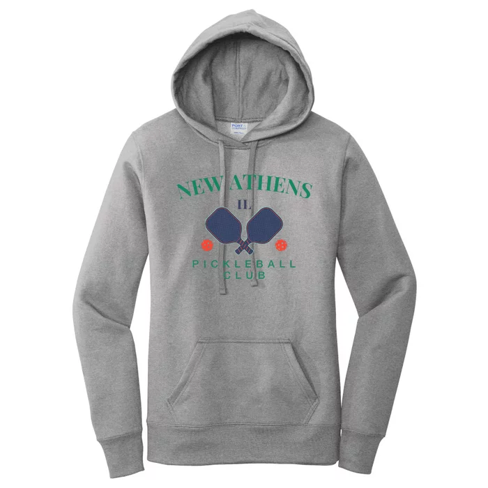 New Athens Il Pickleball Club For Paddle Players Women's Pullover Hoodie