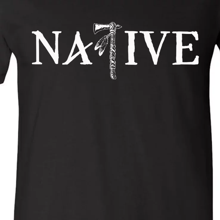 Native American Indian Day Pride Indigenous Cherokee V-Neck T-Shirt