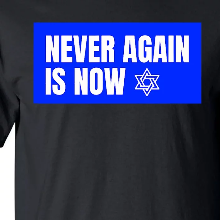 Never Again Is Now Jewish Israel Pride Am Yisrael Chai Tall T-Shirt