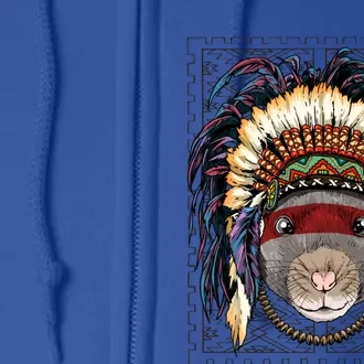 Native American Indian Rat Mouse Indigenous Peoples Day Gift Full Zip Hoodie