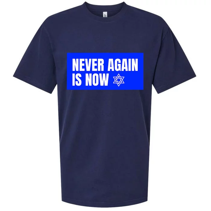 Never Again Is Now Jewish Israel Pride Am Yisrael Chai Sueded Cloud Jersey T-Shirt