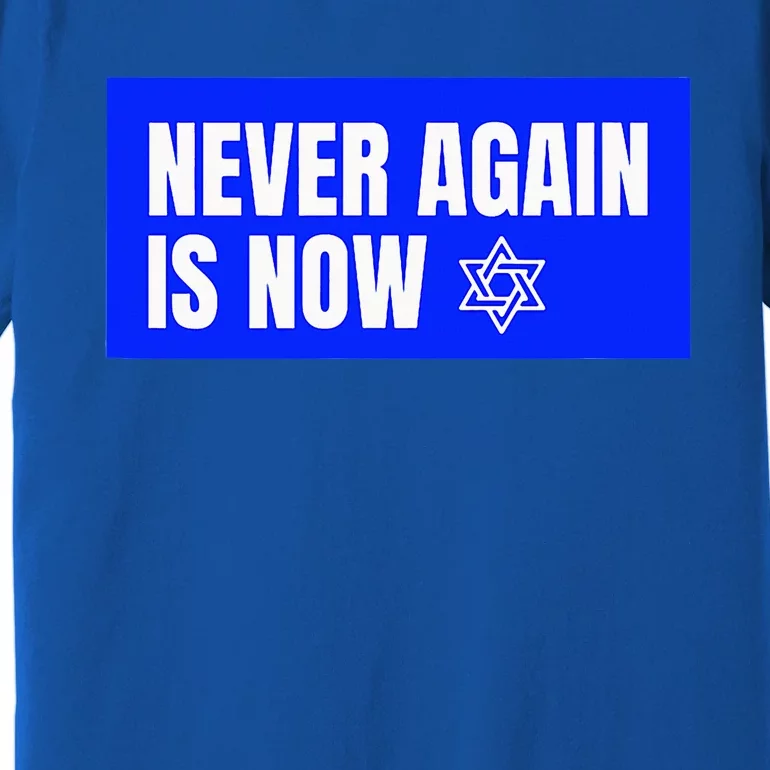 Never Again Is Now Jewish Israel Pride Am Yisrael Chai Premium T-Shirt