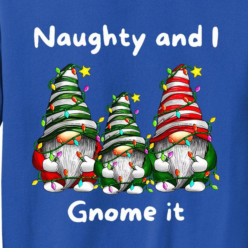 Naughty And I Gnome It Christmas Family Matching Pjs Gnome Sweatshirt