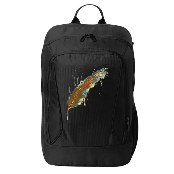 Native American Indian Watercolor Art Colorful Feather City Backpack