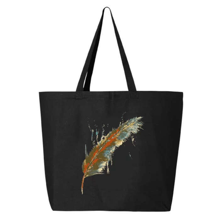 Native American Indian Watercolor Art Colorful Feather 25L Jumbo Tote