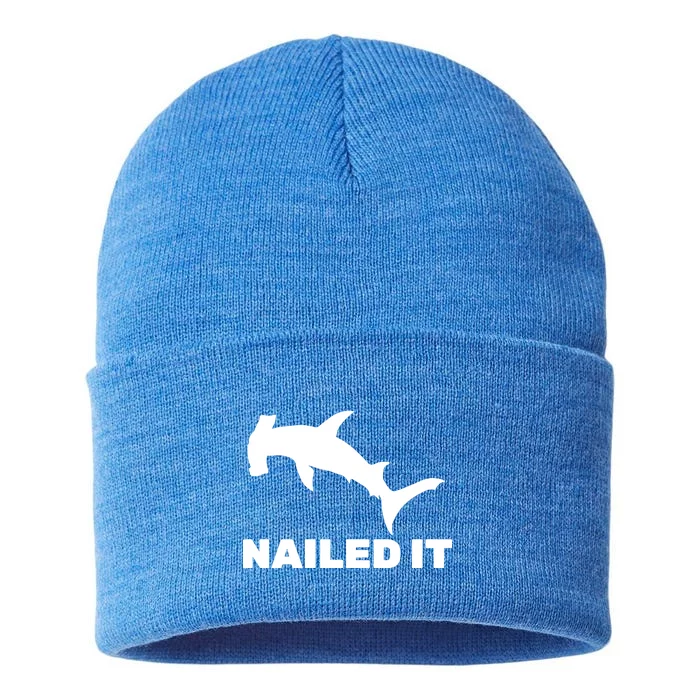 Nailed It Hammerhead Shark Sustainable Knit Beanie