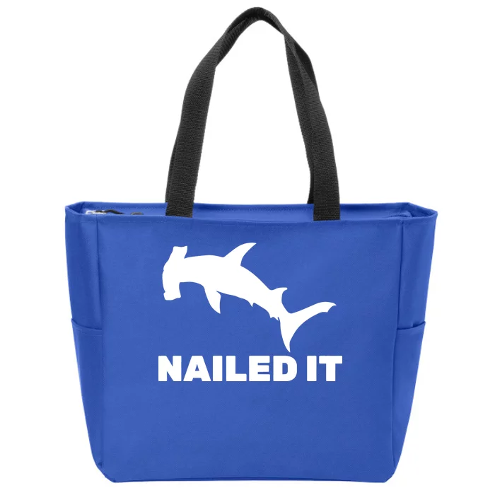 Nailed It Hammerhead Shark Zip Tote Bag