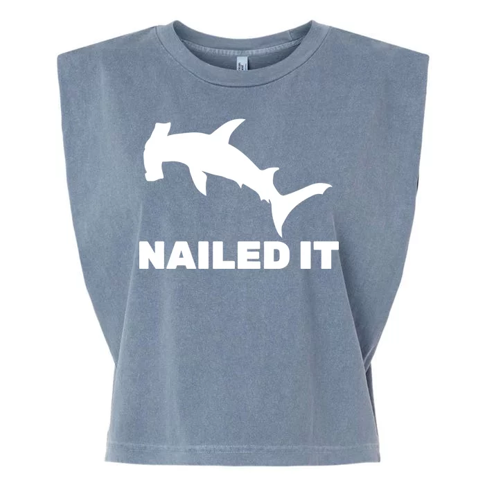 Nailed It Hammerhead Shark Garment-Dyed Women's Muscle Tee