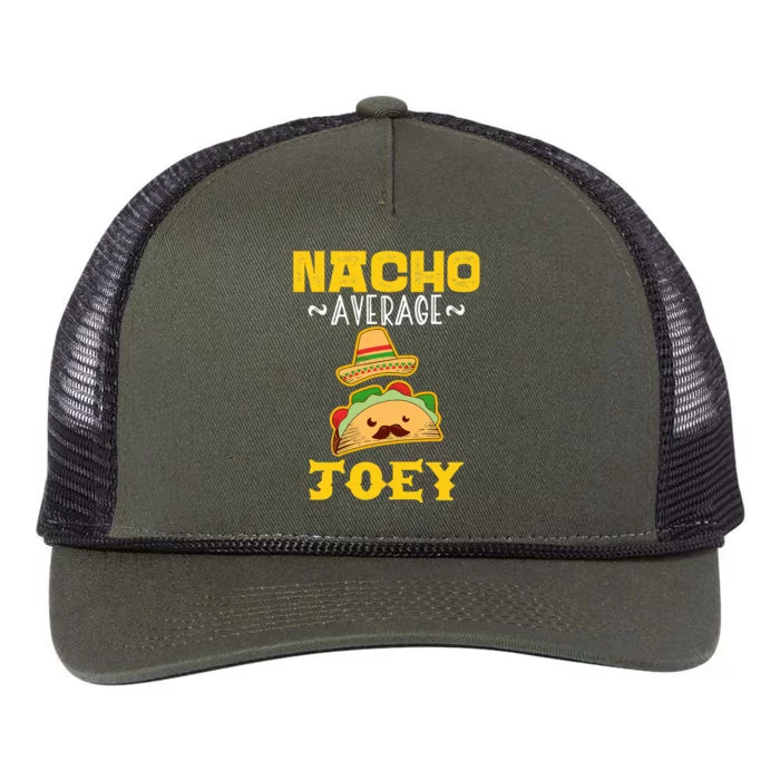 Nacho Average JOEY Custom Name Cinco De Mayo Retro Rope Trucker Hat Cap