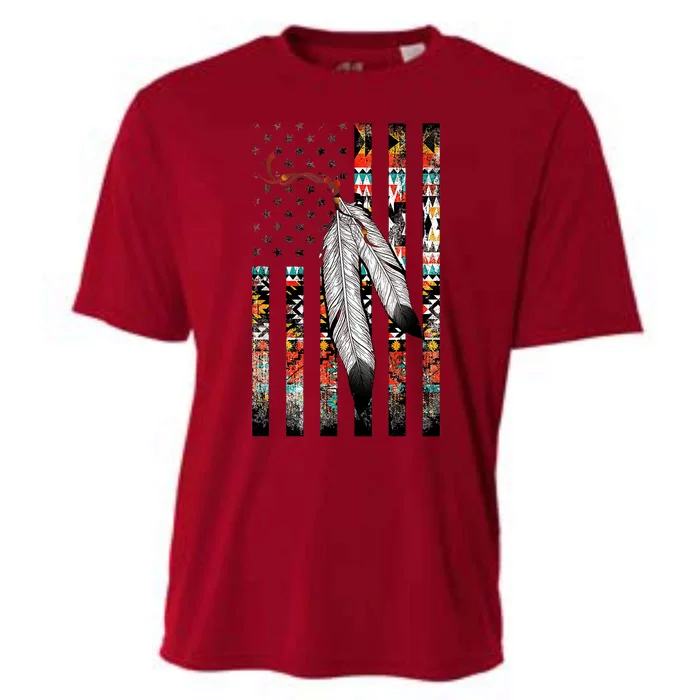 Native American Justice Day  Tribe Feather Flag Cooling Performance Crew T-Shirt