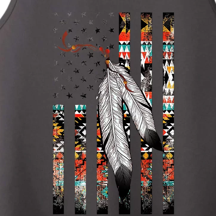 Native American Justice Day  Tribe Feather Flag Performance Tank