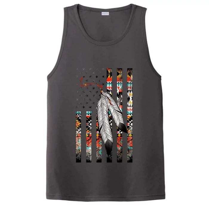 Native American Justice Day  Tribe Feather Flag Performance Tank