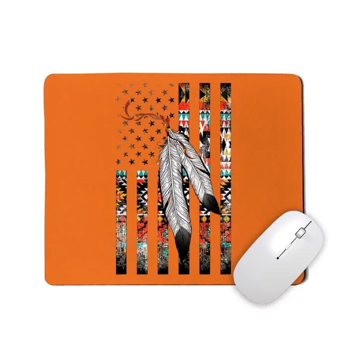 Native American Justice Day  Tribe Feather Flag Mousepad