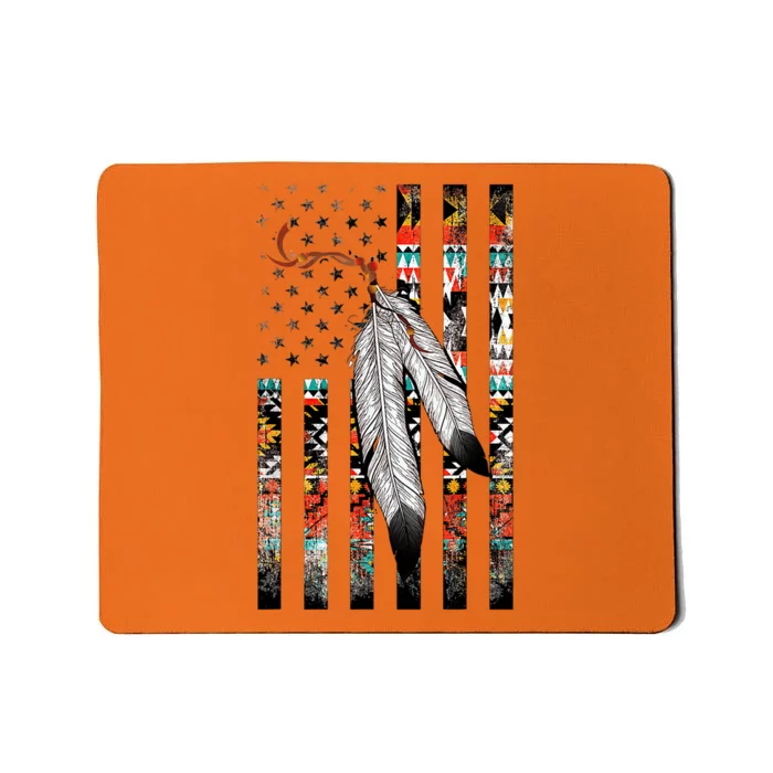 Native American Justice Day  Tribe Feather Flag Mousepad