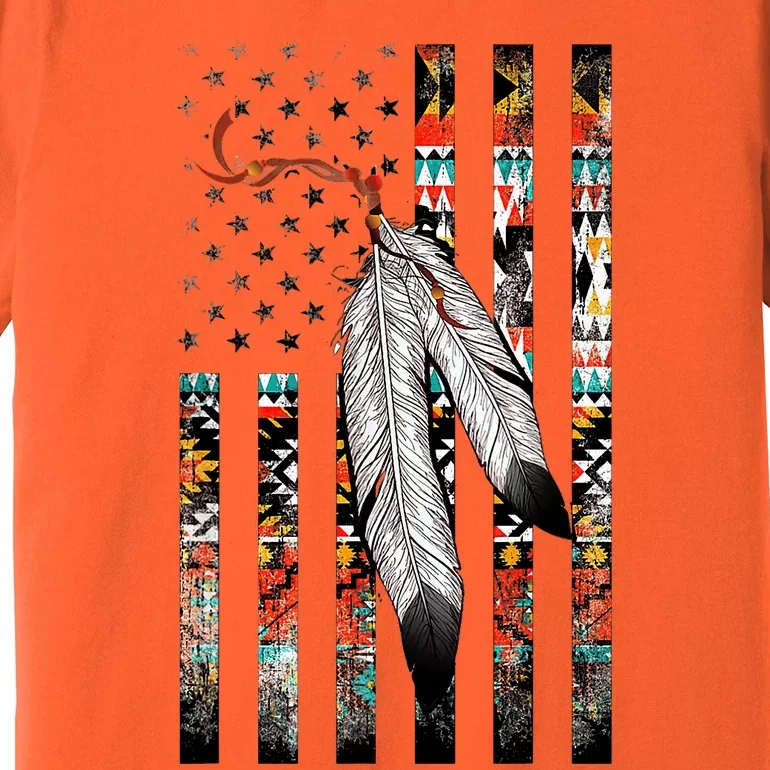 Native American Justice Day  Tribe Feather Flag Premium T-Shirt