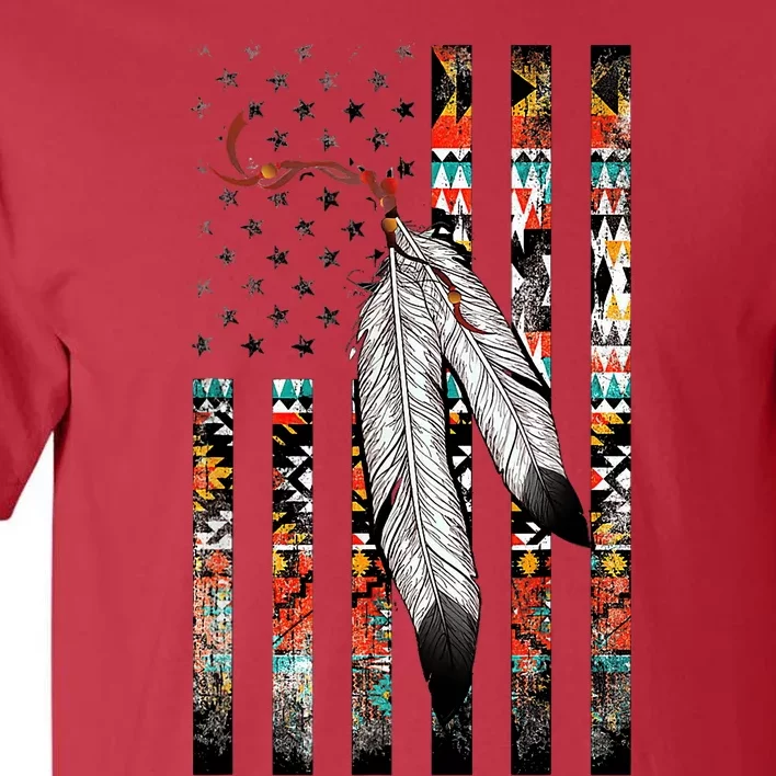 Native American Justice Day  Tribe Feather Flag Tall T-Shirt