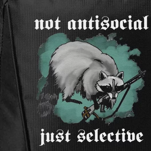 Not Antisocial Just Selective City Backpack