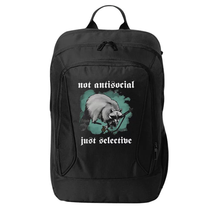 Not Antisocial Just Selective City Backpack