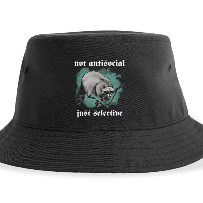 Not Antisocial Just Selective Sustainable Bucket Hat