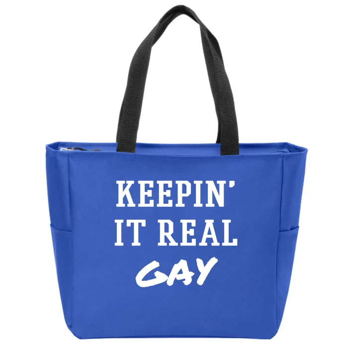 No Agenda Keepin It Real Gay Gift Zip Tote Bag