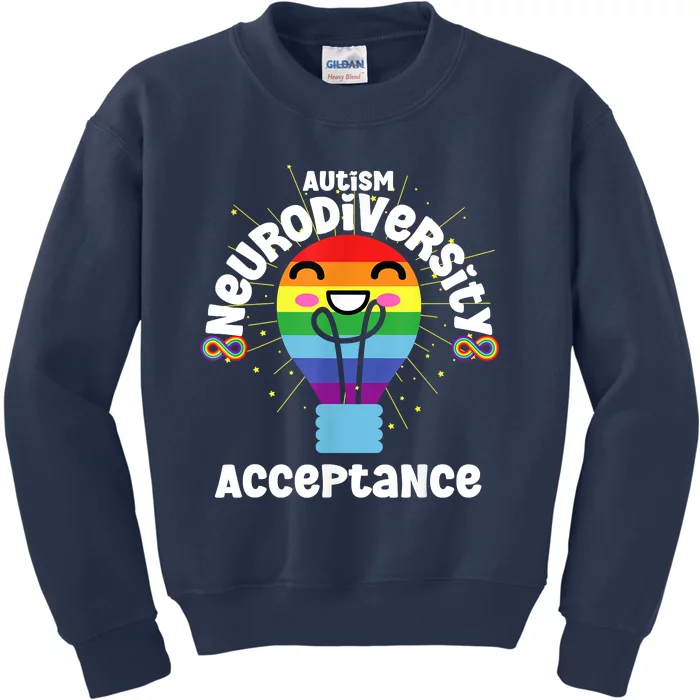 Neurodiversity Acceptance Kawaii Encourage Diversity Kids Sweatshirt