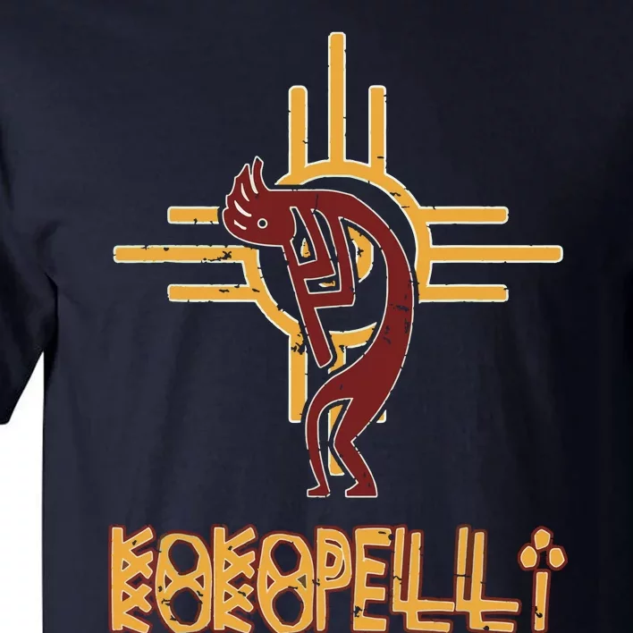 Native American Kokopelli Flute Player Sun Symbol Tall T-Shirt