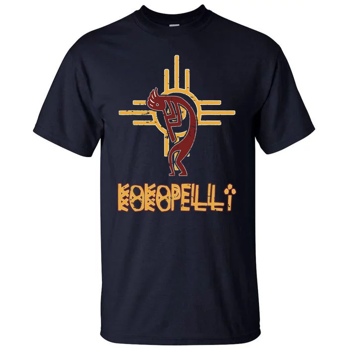 Native American Kokopelli Flute Player Sun Symbol Tall T-Shirt