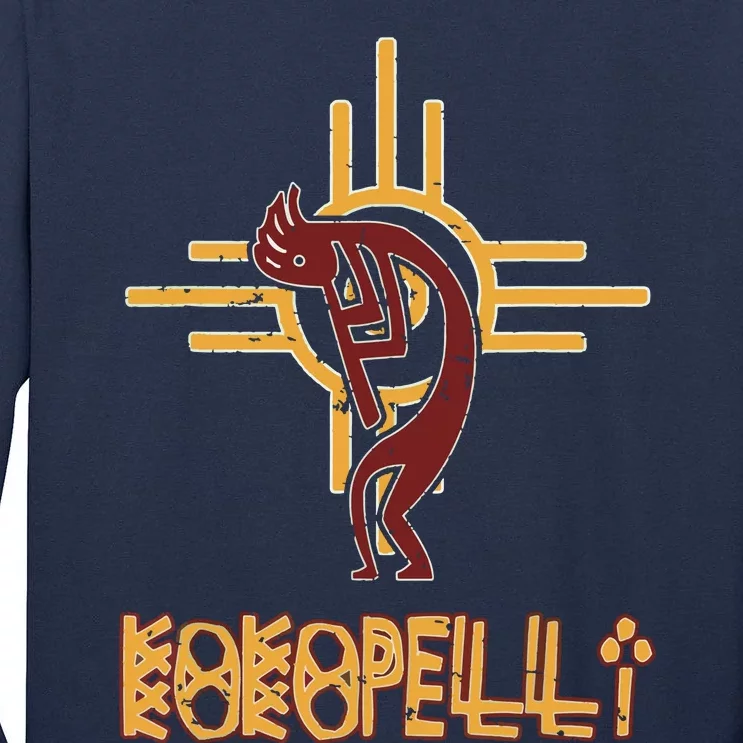 Native American Kokopelli Flute Player Sun Symbol Tall Long Sleeve T-Shirt