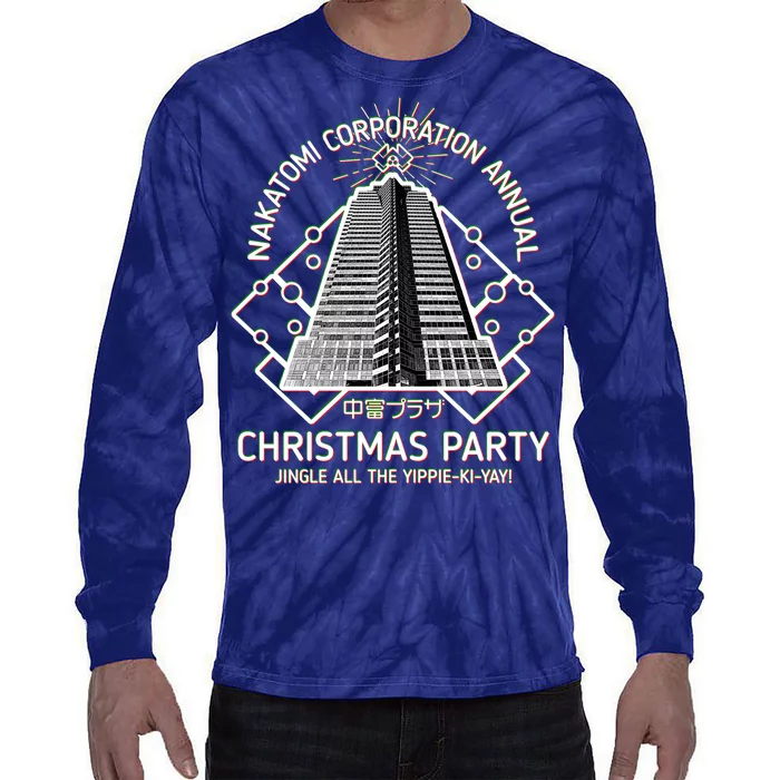 Nakatomi Corporation Annual Christmas Party Tie-Dye Long Sleeve Shirt