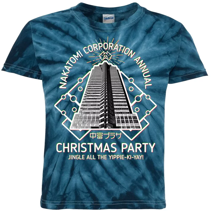 Nakatomi Corporation Annual Christmas Party Kids Tie-Dye T-Shirt