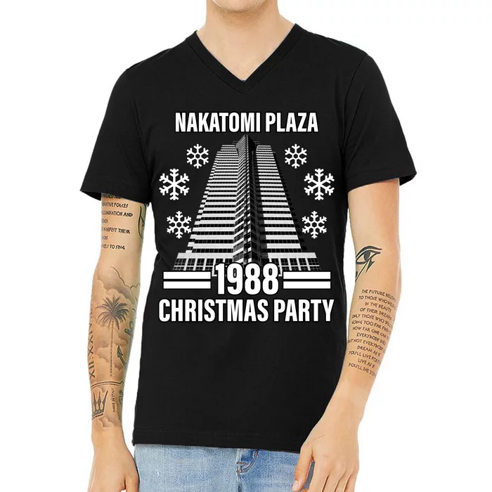 Nakatomi Plaza Christmas Party 1988 V-Neck T-Shirt