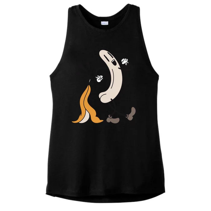 Naked Banana Retro Cartoon Ladies Tri-Blend Wicking Tank