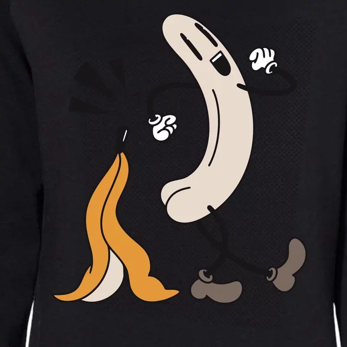 Naked Banana Retro Cartoon Womens California Wash Sweatshirt