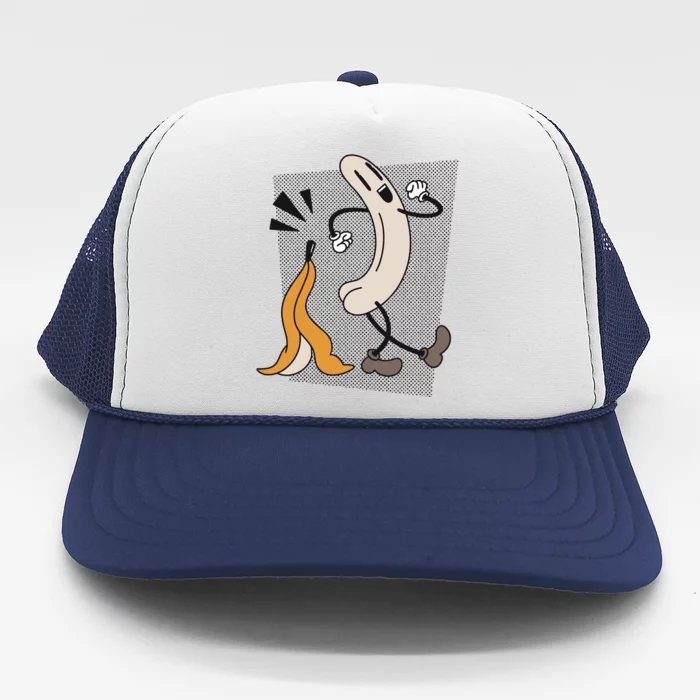 Naked Banana Retro Cartoon Trucker Hat