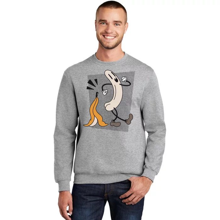 Naked Banana Retro Cartoon Tall Sweatshirt