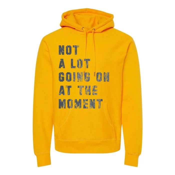 Not A Lot Going On At The Moment Funny Vintage Distressed Premium Hoodie