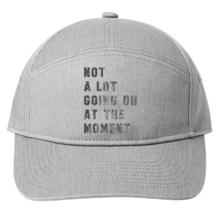 Not A Lot Going On At The Moment Funny Vintage Distressed 7-Panel Snapback Hat