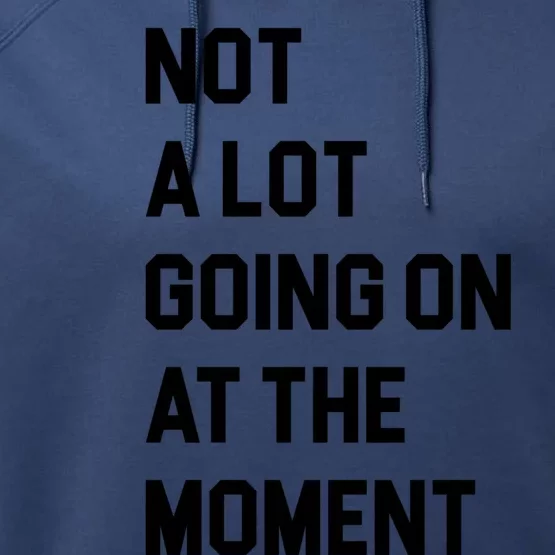 Not A Lot Going On At The Moment Performance Fleece Hoodie