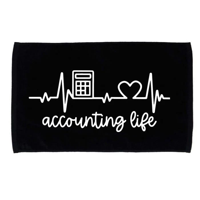 Novelty Accounting Life Heartbeat Accountant Tax Season Microfiber Hand Towel